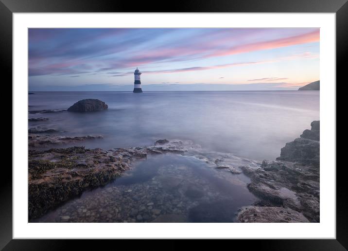 Penmon Light Framed Mounted Print by Jed Pearson