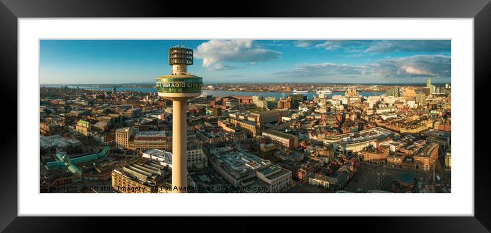 Liverpool Skyline Framed Mounted Print by Stratus Imagery