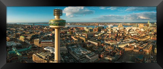 Liverpool Skyline Framed Print by Stratus Imagery