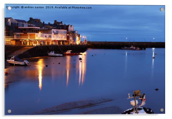 CLOSED HARBOUR Acrylic by andrew saxton