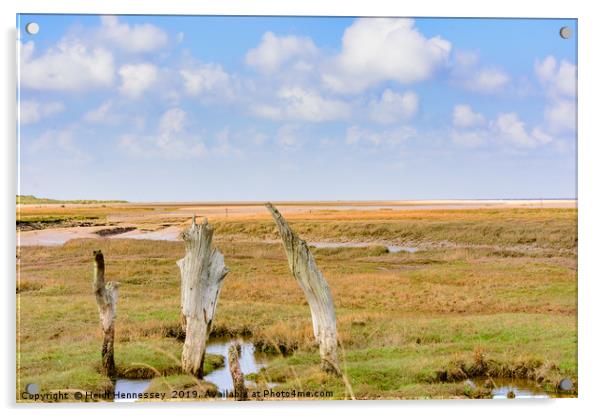 The History and Majesty of Thornham Old Harbour Acrylic by Heidi Hennessey