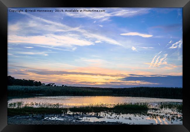 Serene Summer Sunset Framed Print by Heidi Hennessey