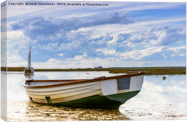 Majestic High Tide Boats Canvas Print by Heidi Hennessey