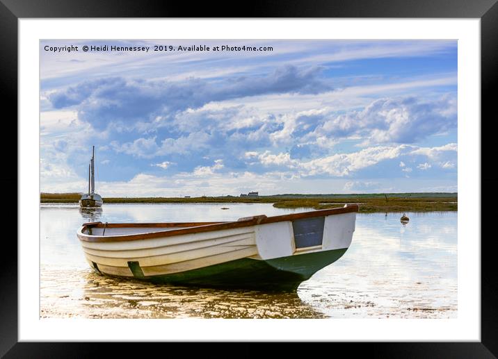 Majestic High Tide Boats Framed Mounted Print by Heidi Hennessey