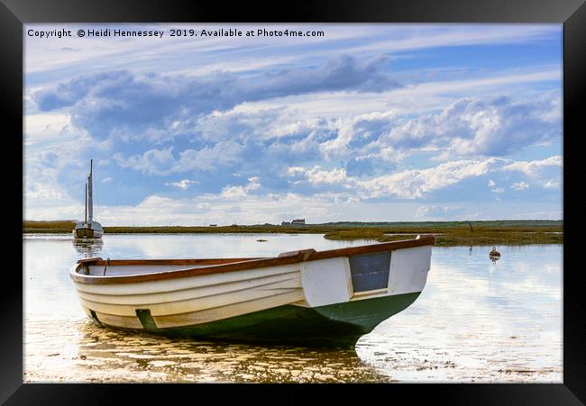 Majestic High Tide Boats Framed Print by Heidi Hennessey