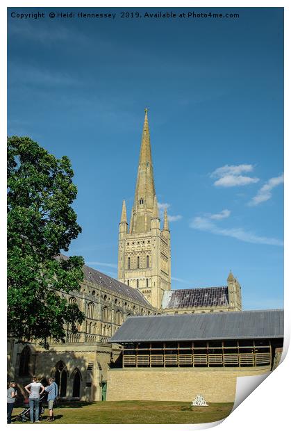The Majestic Norwich Anglican Cathedral Print by Heidi Hennessey