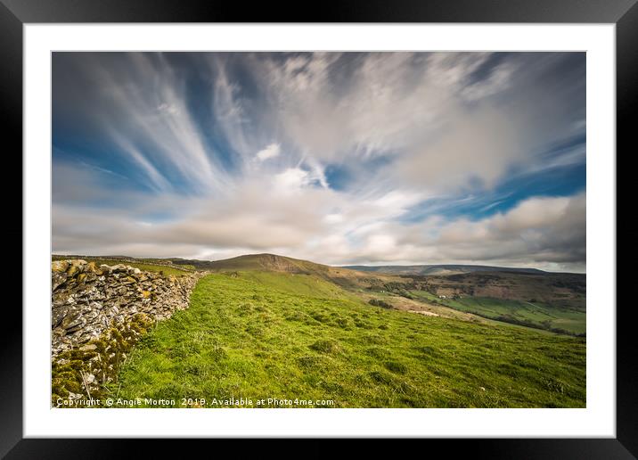Clouds Above Mam Tor Framed Mounted Print by Angie Morton