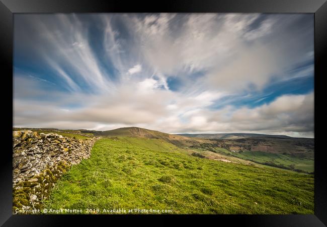 Clouds Above Mam Tor Framed Print by Angie Morton