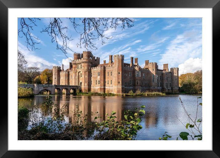 Herstmonceux Castle Framed Mounted Print by Simon Rigby