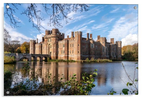Herstmonceux Castle Acrylic by Simon Rigby