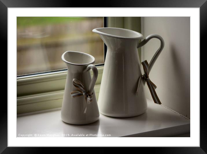 Ceramic Jugs Still Life Framed Mounted Print by Kevin Maughan