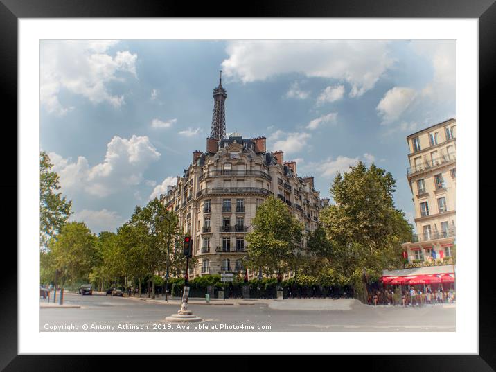 On Streets of Paris Framed Mounted Print by Antony Atkinson