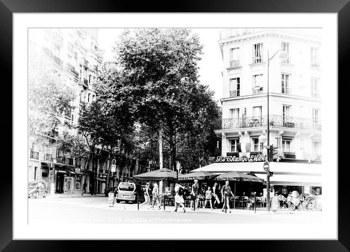 Paris in Black and White Framed Mounted Print by Antony Atkinson