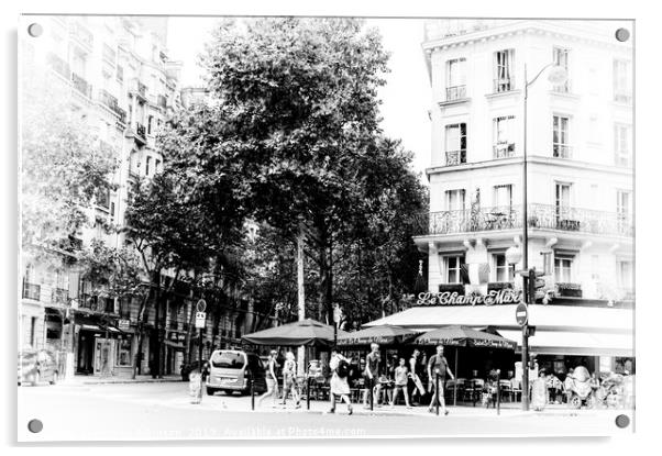 Paris in Black and White Acrylic by Antony Atkinson
