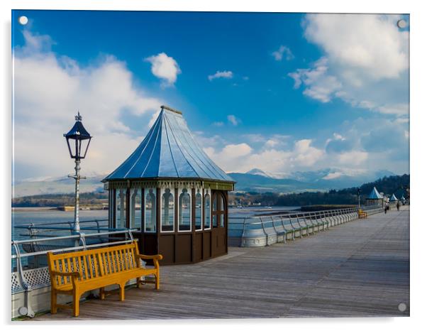Bangor Pier. Acrylic by Colin Allen