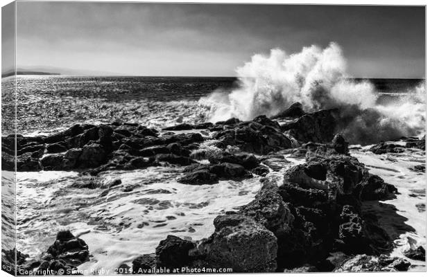 The power of the sea Canvas Print by Simon Rigby