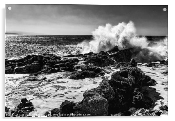 The power of the sea Acrylic by Simon Rigby