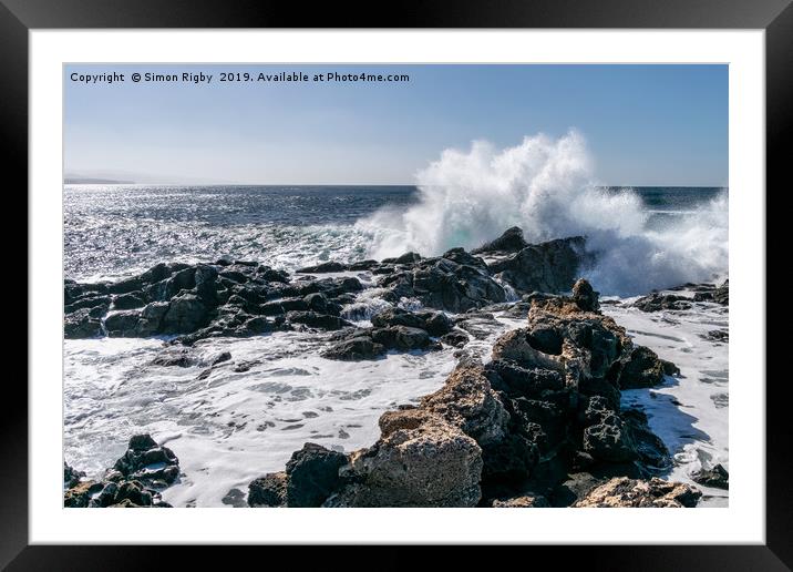 The power of the sea Framed Mounted Print by Simon Rigby