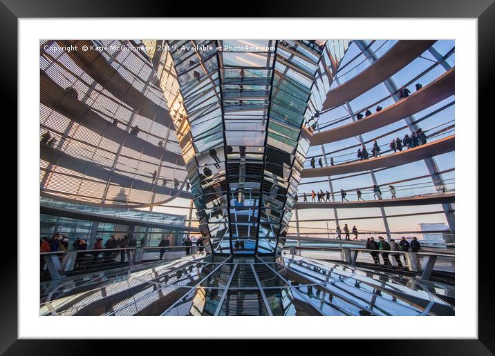 Reichstag dome, Berlin Parliament Framed Mounted Print by Katie McGuinness