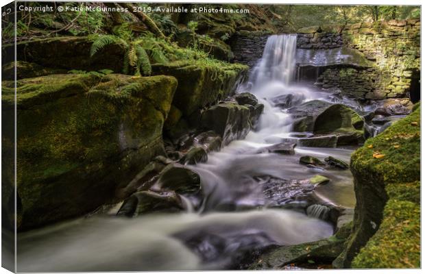 Healey Dell Waterfall Canvas Print by Katie McGuinness
