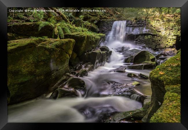 Healey Dell Waterfall Framed Print by Katie McGuinness