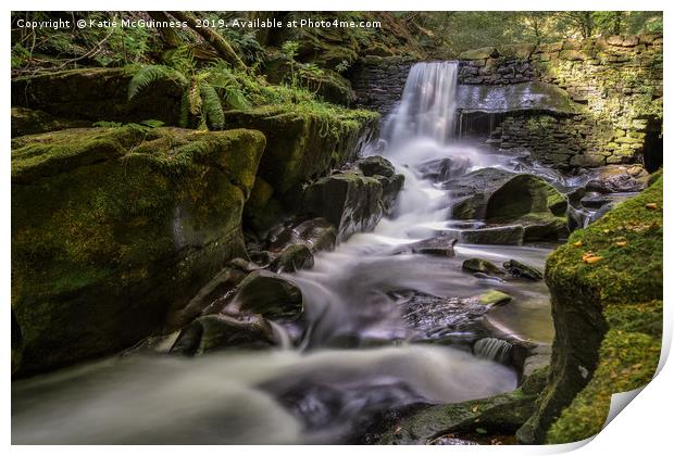 Healey Dell Waterfall Print by Katie McGuinness