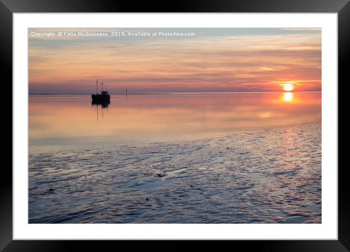 Sunset at Lytham  Framed Mounted Print by Katie McGuinness