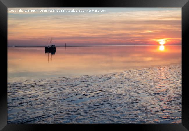 Sunset at Lytham  Framed Print by Katie McGuinness