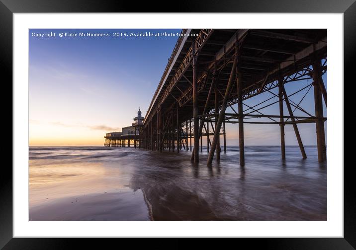 Blackpool North Pier at sunset Framed Mounted Print by Katie McGuinness