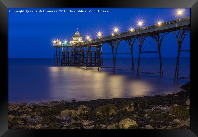 Clevedon Pier Framed Print by Katie McGuinness