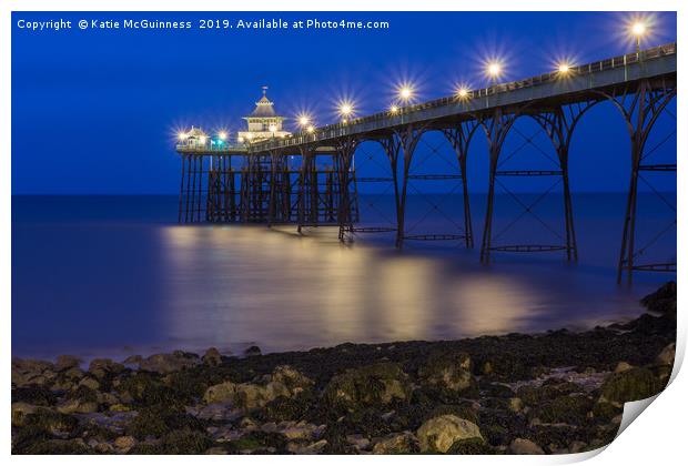 Clevedon Pier Print by Katie McGuinness