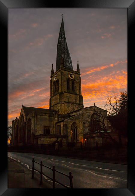 The Crooked Spire at Sunset  Framed Print by Michael South Photography