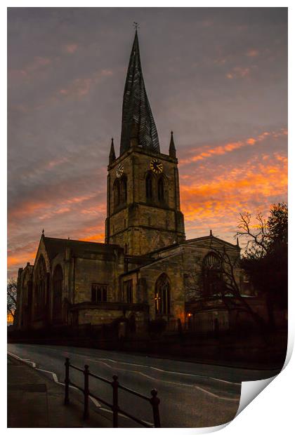 The Crooked Spire at Sunset  Print by Michael South Photography
