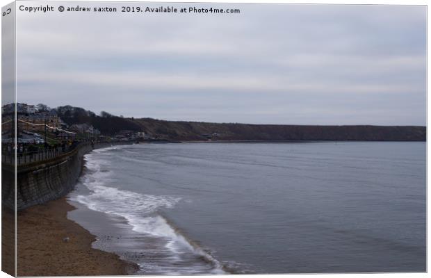 FILEY BAY Canvas Print by andrew saxton