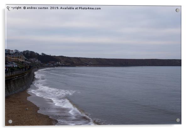 FILEY BAY Acrylic by andrew saxton