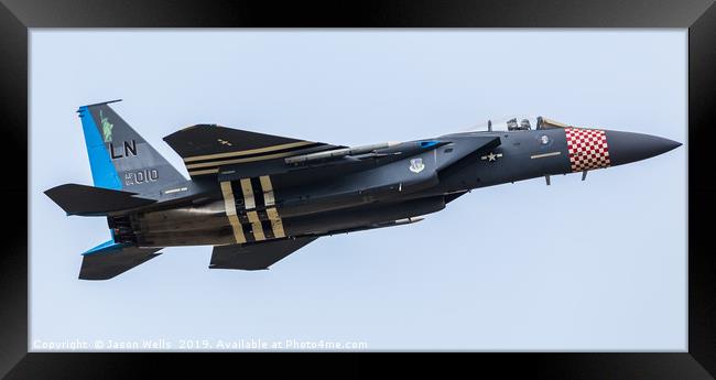 Blue heritage F-15E Eagle Framed Print by Jason Wells