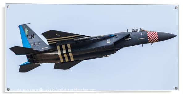 Blue heritage F-15E Eagle Acrylic by Jason Wells