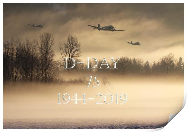 D-Day 75 Years Print by Stephen Ward