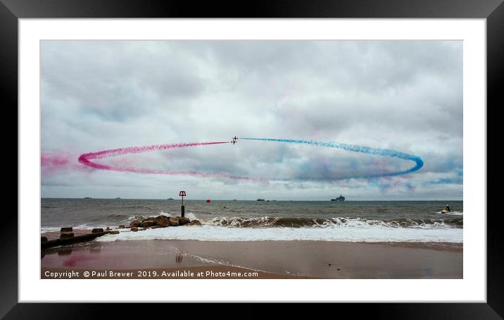 The Red Arrows at Bournemouth Framed Mounted Print by Paul Brewer