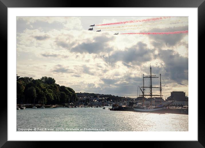 Red Arrows in Weymouth Framed Mounted Print by Paul Brewer