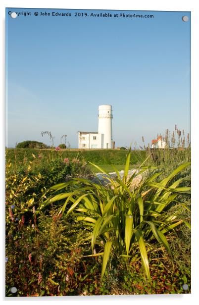 Hunstanton Lighthouse, Norfolk Acrylic by John Edwards