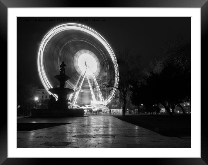 Budapest Wheel. Framed Mounted Print by Angela Aird
