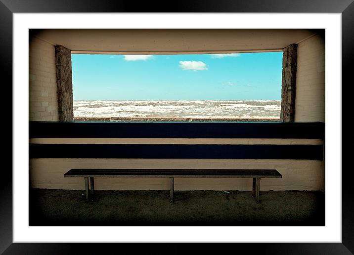Bus stop with a view Framed Mounted Print by S Fierros