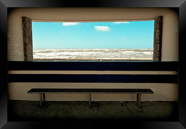 Bus stop with a view Framed Print by S Fierros
