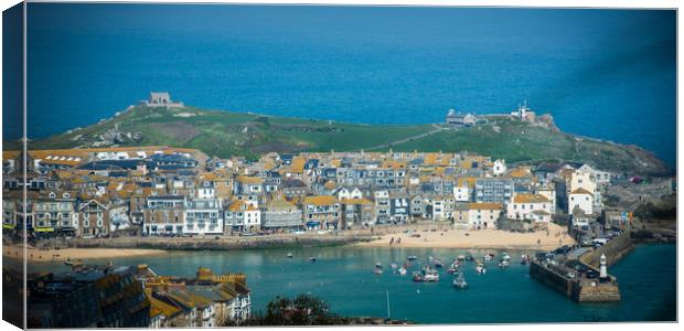 St Ives Harbour Canvas Print by David Wilkins