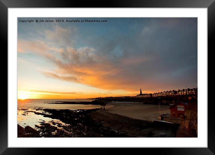 Another daybreak over Cullercoats Bay Framed Mounted Print by Jim Jones
