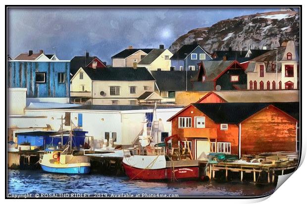 "Harbour at Vardo Norway" Print by ROS RIDLEY