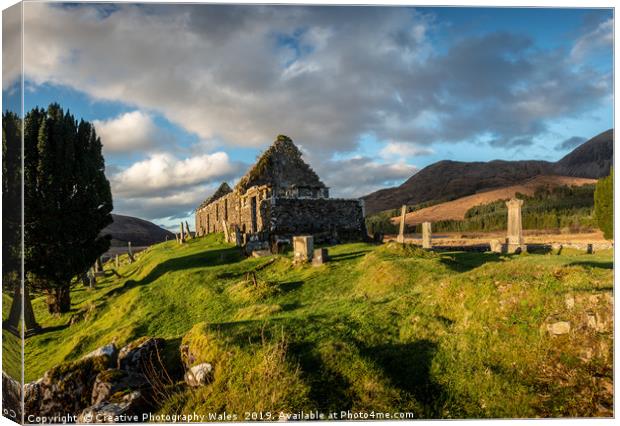 Cill Chriosd Chapel on Isle of Skye Canvas Print by Creative Photography Wales