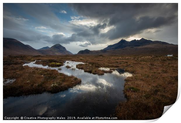 The River Sligachan on Isle of Skye Print by Creative Photography Wales