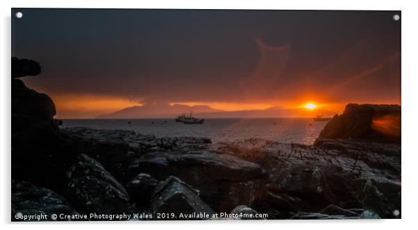 Elgol Sunset Isle of Skye, Scotland Acrylic by Creative Photography Wales